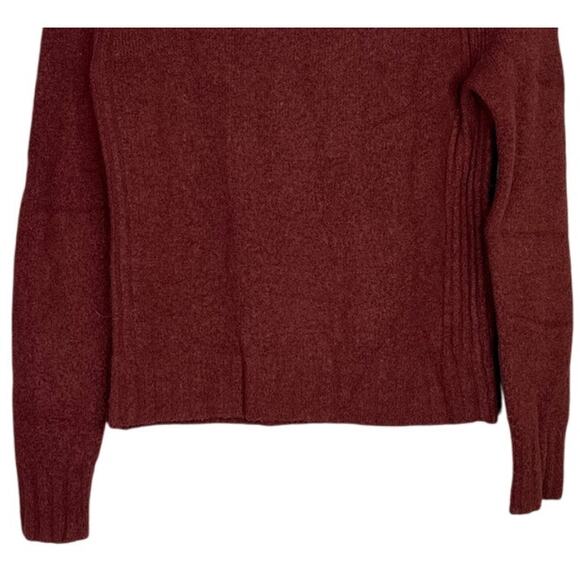 J. Crew Point Sur Alpaca Wool Mock Neck Long Sleeve Knit Sweater XS Burnt Brown - Picture 6 of 15